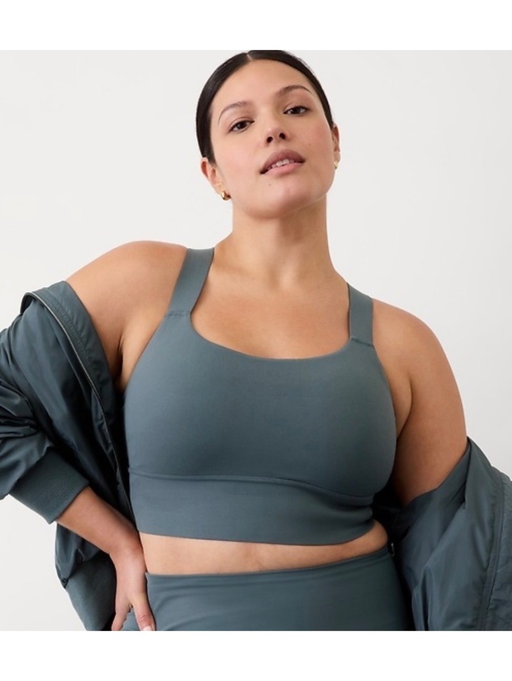 EUC Athleta Warrior Twist Longline Sports Bra in Eden size M
